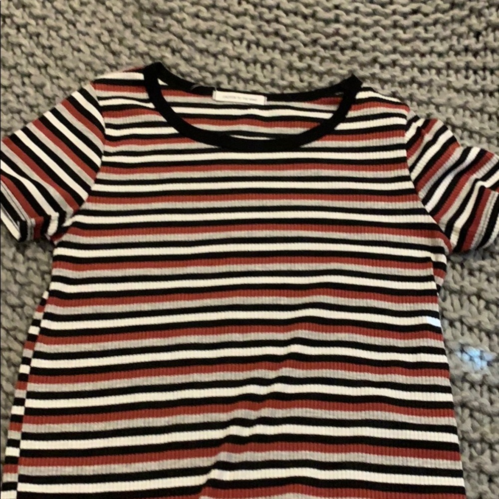 Caution to the Wind Striped Short Sleeve